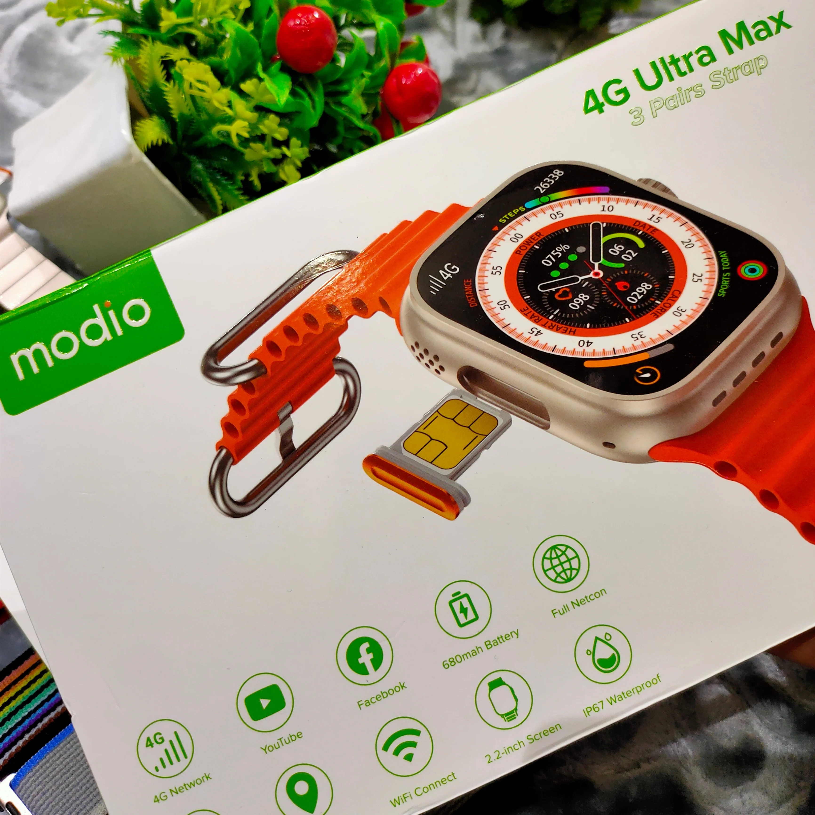 Ultra Max 4G Smartwatch with 4GB RAM & 64GB Storage